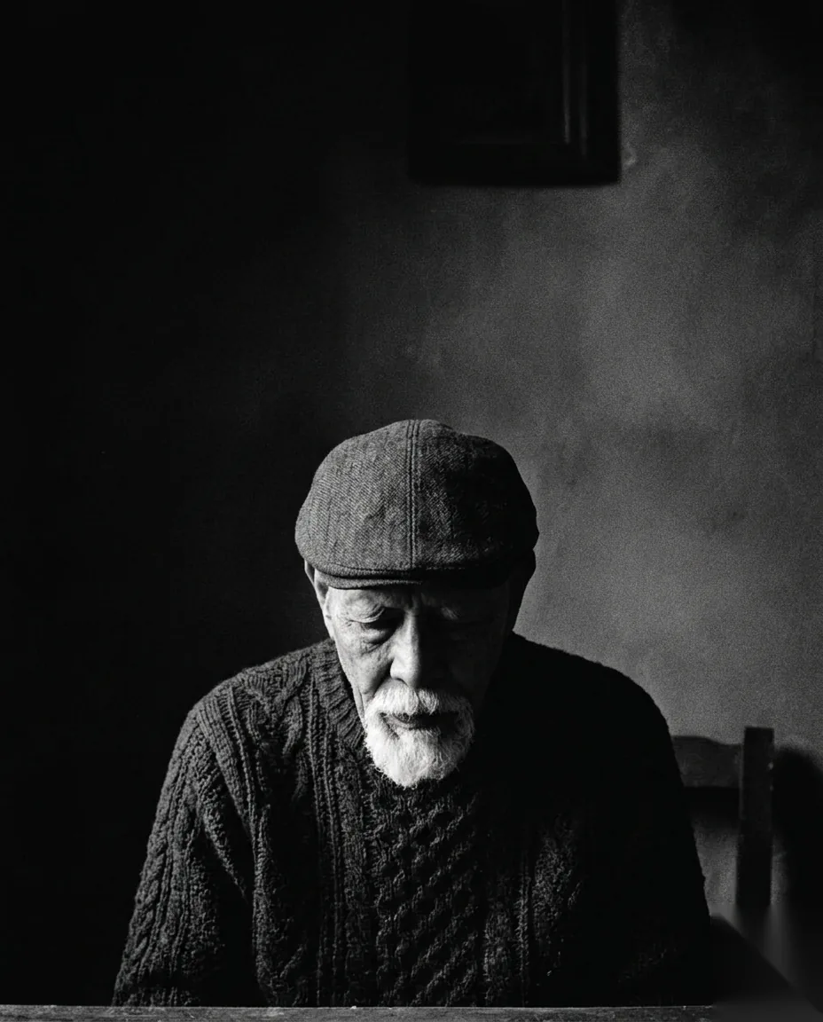 Black-and-white image from Mind of a Nomad, a chiaroscuro visual series by RockePhoto.