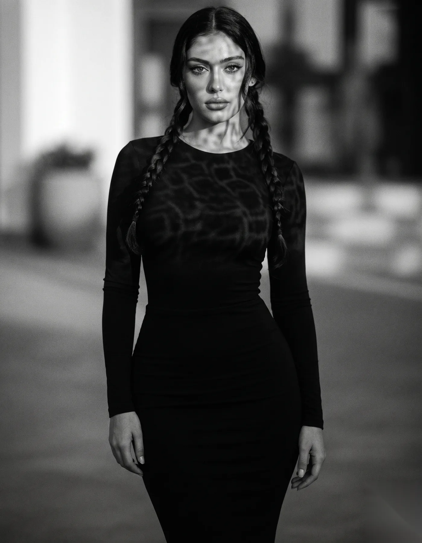 Black-and-white image from Mind of a Nomad, a chiaroscuro visual series by RockePhoto.