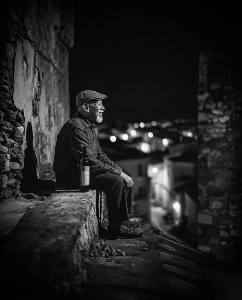 Black-and-white image from Mind of a Nomad, a chiaroscuro visual series by RockePhoto.