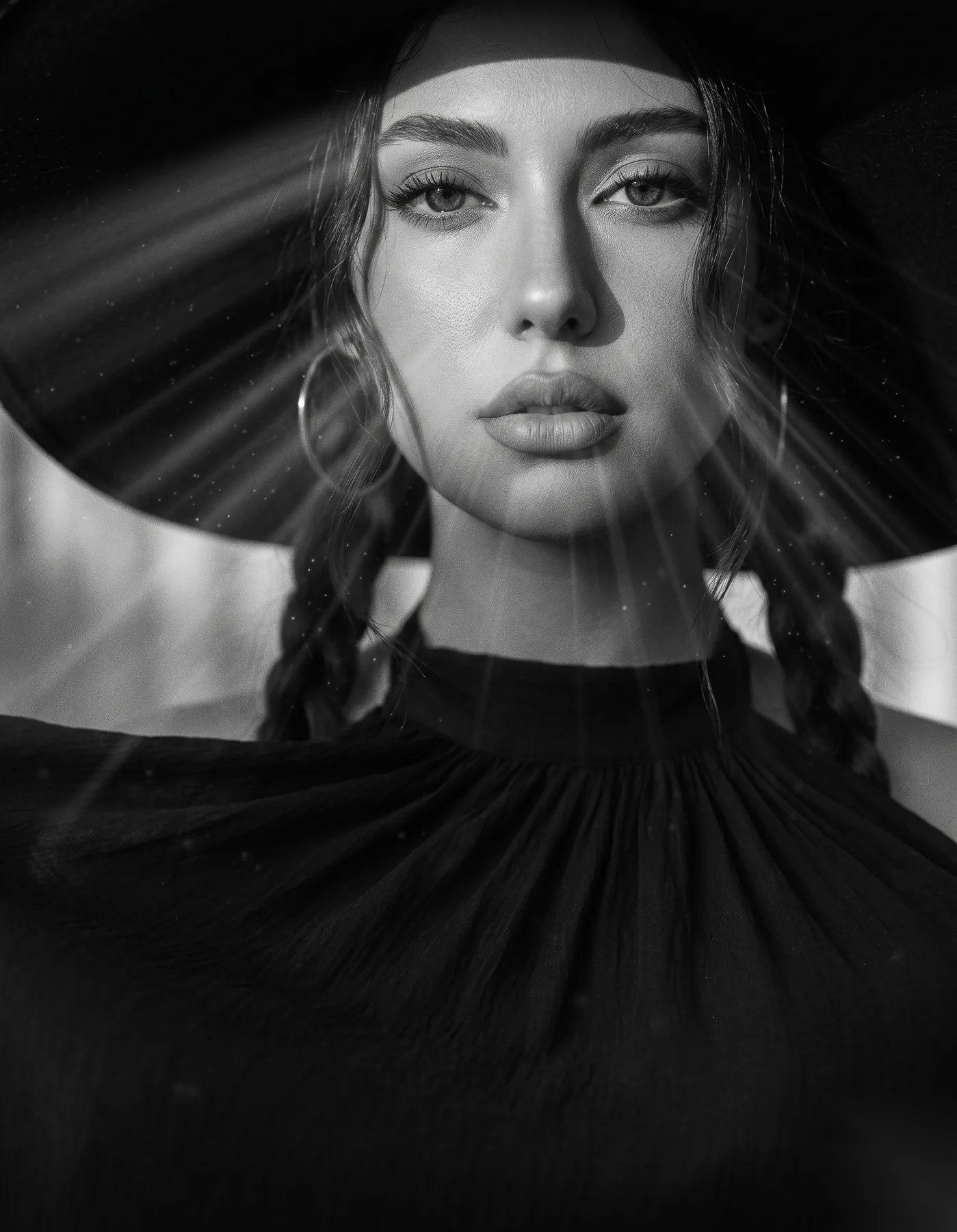 Black-and-white image from Mind of a Nomad, a chiaroscuro visual series by RockePhoto.