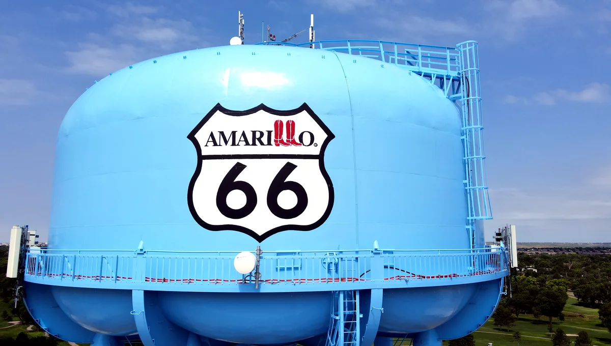Amarillo Route 66 water tower from the 2025 ride